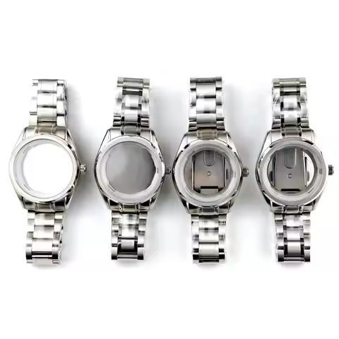 39.5mm High Quality Silver Watch Case Fit 33.5mm Dial For Seiko Grand NH35/36 Automatic Movement Sap