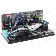 F1 Racing Car Model 1: 43 Mini Cut Mercedes-Benz W13 Russell Brazil Station Champion Mercedes-Benz R