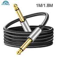 OPENMALL 6.35mm Instrument Cable 1/4inch cable Guitar Patch Cords Stereo Audio Cable jack Male to Ma