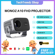 2024 NEW projector Monoz A10 FHD Projector Android 11 with Auto Focus and Keystone Wireless Mirror P