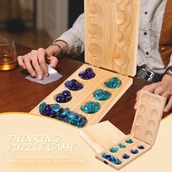 Africa Mancala Board Game Logical Thinking Training Folding Board Z4i7