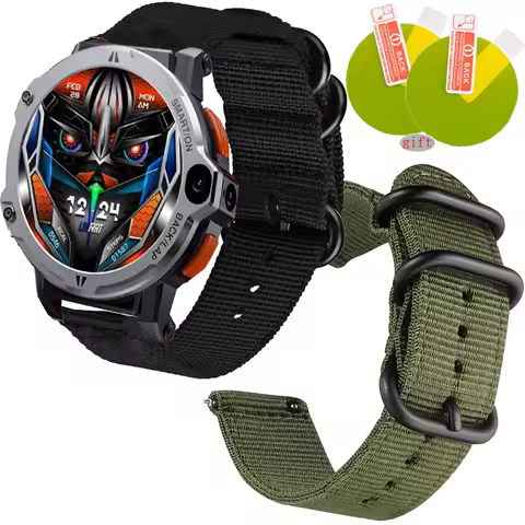 Nylon Strap for LOKMAT APPLLP 6 PRO Smart Watch Band Sports Bracelet With Screen protector film