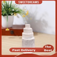 【Sweet】Selenite Tower Lamp Quartz Crystal Ornaments Craft Reiki Healing Home Decor