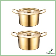 [ Korean Noodle Pot Quick Heating Stainless Steel Multipurpose Ramen Cooking Pot Instant Noodle Pot for Kitchen Picnic Stew Hiking