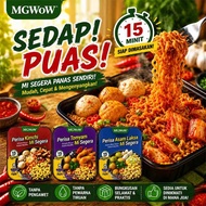 MGWoW HALAL Ready To Eat Instant Hot Pot Noodles Self-Heating Travel Asam Laksa Tomyam Kimchi 215g