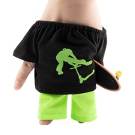Finger Scooter Toy Mini Alloy Scooters Finger Board Accessory with T-Shirt Pants and Shoes Kids Fin
