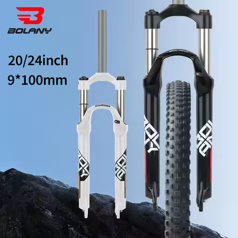 BOLANY Mechanical Front Fork 20/24 Inch Straight Suspension Fork 9x100mm Quick Release MTB Fork Disc