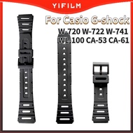 YIFILM Watch Electronic Wristwatch Band Sports Straps For Casio G-shock W-720 W-722 W-741 WL-100 CA-