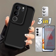 3in1 Realme C71 แพ็คเกจเต็มเคสโทรศัพท์กันกระแทกสําหรับRealme C73 C75 กระจกนิรภัยเซรามิก + ฟิล์มเลนส์