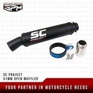 SC PROJECT M2 51MM OPEN MUFFLER BLACK (9856-377)