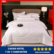 Cadar Hotel Cotton 7 in 1 With Comforter Premium Quality Cadar Fitted Stripe Soft Fabric Washble Siz
