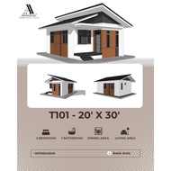 PELAN RUMAH 2 BILIK / HOUSE PLAN 2 BEDROOM (FLOOR 20'x30')
