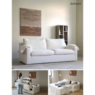 New Style cloud Sofa cloud Cream Silent Style Small Apartment Cotton Linen Fabric Sofa Bed Dual-Use 
