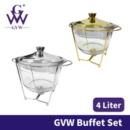 GVW Bekas Makanan Tray Bertutup Buffet Set Buffet Warmer Buffet Stand Bekas Kuih Raya Tray Chafing