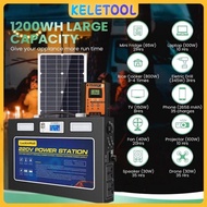 KELETOOL 发电机/户外Portable Power Station 400W/800W/1200W AC 220V Output Emergency Backup Powerbank Sola