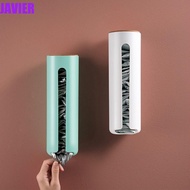 JAVIER Cotton Pad Dispenser, Plastic Wall Mount Cotton Pad Container, Modern Cotton Pad Holder for C