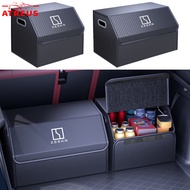 Zeekr X7 Zeekr 009 Car Trunk Leather Flip Storage Box Car Rear Trunk Organizing Box Car Boot Foldabl