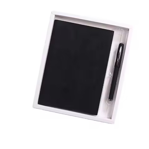 2025customized. high quality notebook and pen set PU leather corporate ball pen Journal Notebook cus