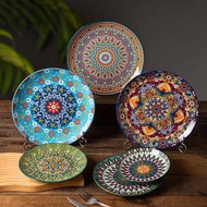 Vintage Ceramic Plate Dishes Home Western Plate Advanced Sense Steak Plate Italian Pasta Dish Plate 