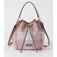 Blue Label Crestbridge pink canvas bucket bag