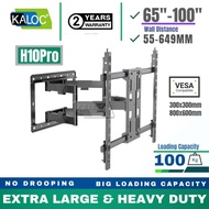 KALOC KLC-H10Pro 65" -100" HEAVY DUTY Full Motion TV Wall Mount Big TV Large Screen Up 100" TV Swive