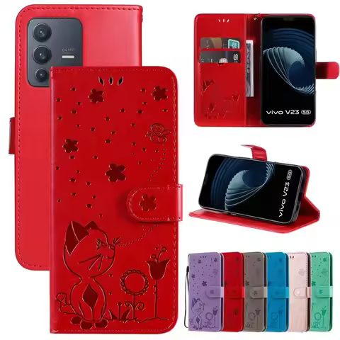 Flip Case For Vivo V40 SE Y28 Y03 Y18 T3X Y38 Y200 Y200i Y200E X100 Pro Leather Card Slots Magnetic 