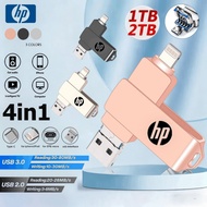 【Waranti 7 tahun】HP Pendrive 3 in 1 High Speed Rotating Usb Flash Drive type-c 1TB iXpand Drive 512G
