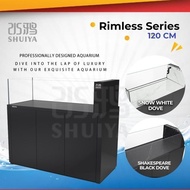 Shuiya Aquarium Set Rimless Warna Putih - Fish Tank 120 Cm - Gc120 Put