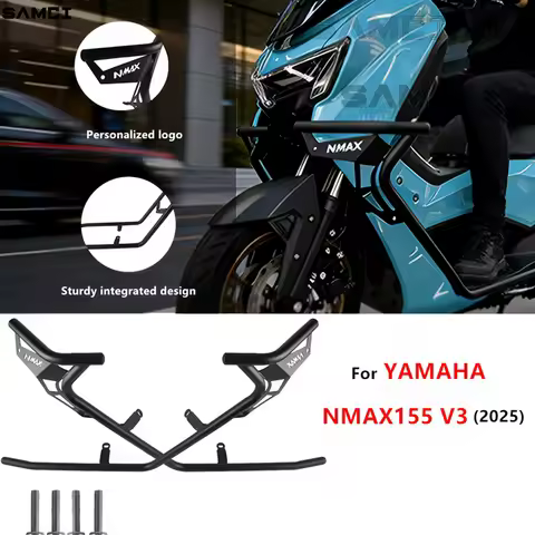 Motorcycle Bumper Engine Guard High-Intensity Carbon Steel Crash Bar For Yamaha NMAX155 V3 NMAX 2025