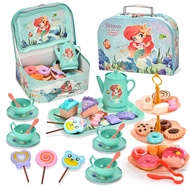 เด็ก ๆ แกล้งเล่นของเล่น Tea Party Set Simulated Food Dessert Coffee & Tea Break Toys สำหรับเด็กวัยหั