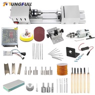 Mini Wood Lathe Machine Woodwork DIY Mini Lathe Beads Machine Buddha Pearl Grinding Polishing Wood Lathe Tool Rotary Too