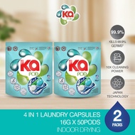 [TWIN PACK] KA 4in1 Laundry Capsules 16g x 100pcs Refill KA Laundry Capsules