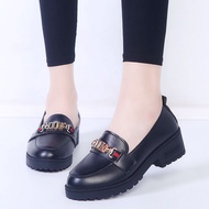 IC4 35-44 yards large size women's shoes Spring and Autumn hundred black leather women 41 students E