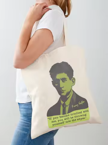 Franz Kafka Portrait and Quote Tote Bag bags woman 2025 shopper bag women canvas Women's bags canvas