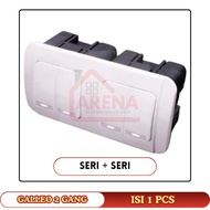 Broco Galleo White 2 Gang Double Series Switch + Double IB Inbow Embedded Series Switch G26262-55S W