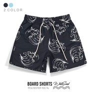 WhiteSand - Men Boardshorts กางเกงขาสั้นผู้ชาย ลาย Wave ชุดไปทะเล กางเกงว่ายน้ำ