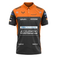 2023 New F1 McLaren Polo Shirt Formula satu pasukan Rando Norris perlumbaan kereta 3D percetakan lel