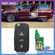 COOD Replacement 3 Buttons 434MHz Remote Flip Key Fob 5K0 837 202 AD for Volkswagen