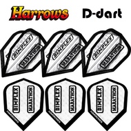 Harrows Dart Flights - Standard Dimplex Marathon Black Rim Extra Strong Max Air Dart Flights 3pcs/pa