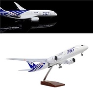 24-Hours 18” 1:130 Airplane Model All Nippon B787 Model Plane with LED Light(Touch or Sound Control)