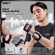 SWEAT - Half Palm Glove | Half Finger Gym Gloves - Half Gym Glove Fitness Weight Lifting