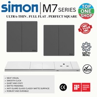 Simon M7 AIR Series Ultra Thin Switch Socket 20A 2 WAY USB TYPE-C Fast Charging CAT6 DATA PLATINUM W
