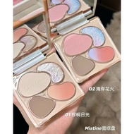 Mistine Milk Coffee Facial Comprehensive Makeup Palette High Gloss Contouring Blush 3 In 1 Mistine B