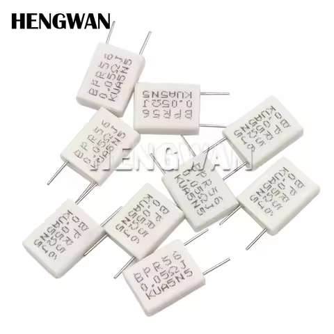 10pcs BPR56 5W 0.01 0.05 0.1 0.15 0.22 0.25 0.33 0.5 ohm Non-inductive Ceramic Cement Resistor 0.1R 