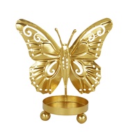 Butterfly Candle Plate Pedestal Holder Iron Art Candlestick Table Decoracion Wedding Centerpiece Bir