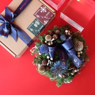 經典藍帶花環/DIY材料包+影片