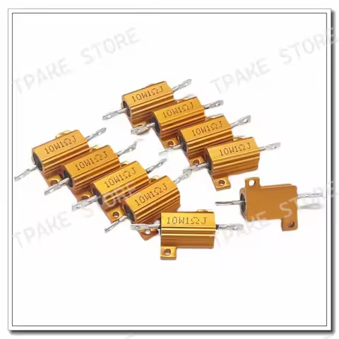 Gold Aluminum Shell Resistor RX24 10W 0.22 0.33 27 36 39 47 100 150 430 620 820 910 22K 68K 100K Ohm