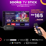 SOOKA 4K TV Stick - FREE with 3-Month Premium Plan (HDMI Streaming, Dolby Atmos, Google Play)