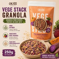 Okiss Vege Stack Granola Breakfast 250g 【 beetroots, pumkin ,purple sweet potato 】