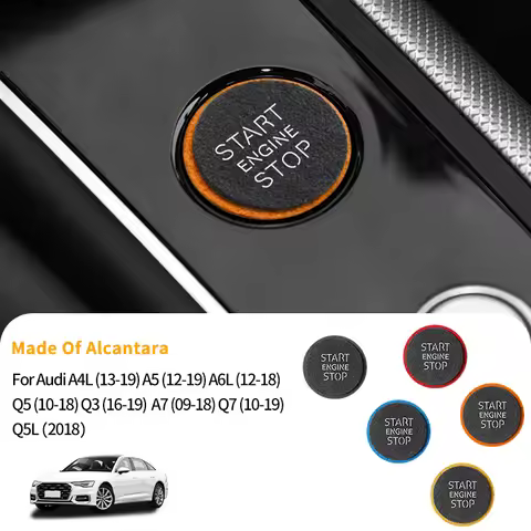 For Audi A4L A5 A6L Q5 Q3 A7 Q7 Engine Start Button Frame Cover Trim Sticker Decorative Car Interior